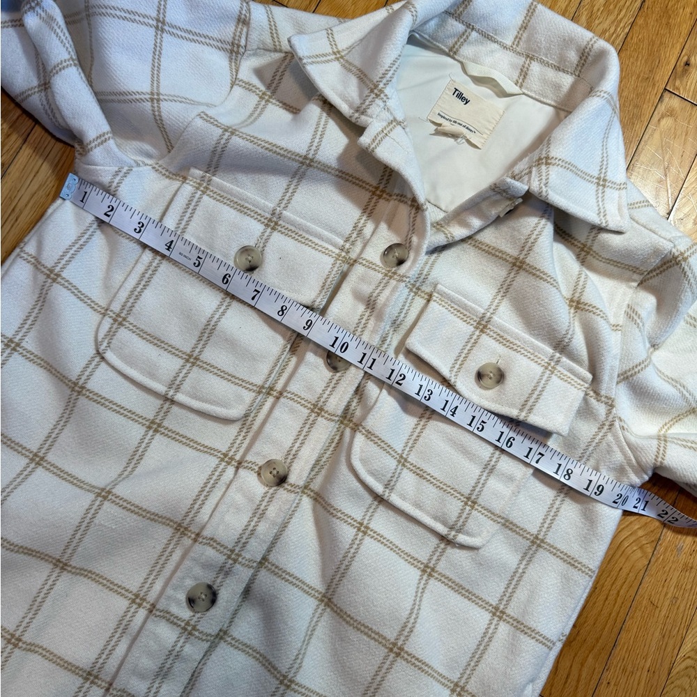 Plaid Button-Up Shirt Jacket #648 - Picture 3 of 9